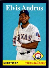 2019 Topps Archives 1958 Design Purple /175 Elvis Andrus #8