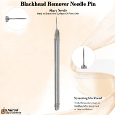 Blackhead Remover Long Point Tip Comedone Pimple Blemish Acne Removal Cleaner 