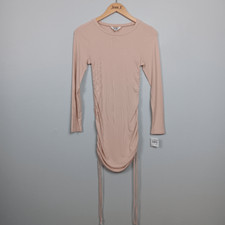 NWT Small BB Dakota X Steve Madden Blush Crush Bodycon Long Sleeve Dress Size Sm