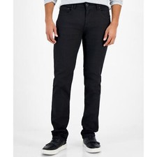 INC Concepts Denim Jeans Slim Straight Dark Black Zip Front Mens 30x30 FAST SHIP