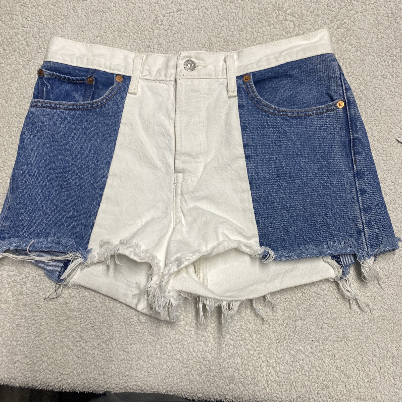 Levi’s Premium Two Tone Patchwork Panel Wedgie Fi… - image 1