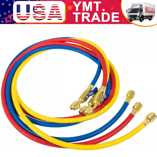 For R-410A,R-22, R-404A Refrigerant 29986 Plus II 1/4" Hose w/Compact Ball Valve