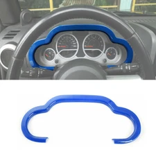 Car Dashboard Decor Ring Cover Trim Bezel Frame Blue For Jeep Wrangler JK 07-10