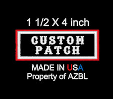 CUSTOM EMBROIDERED PATCH NAME TAG SAYING BADGE BIKER MC EMBROIDERY IRON ON