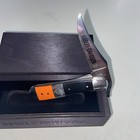 CASE XX # 52245 HARLEY DAVIDSON RUSSLOCK GIFT SET ORANGE AND BLACK IN WOOD BOX S — photo 2