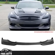 Fits 08-14 Infiniti G37 Coupe Q60 Front Bumper Lip Spoiler J Style Unpainted PU