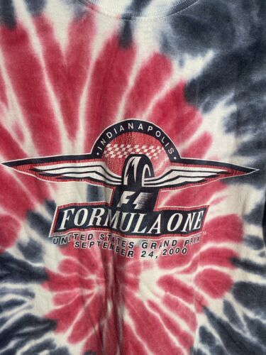 Vintage 2000 Indianapolis Formula One Grand Prix Tie-Dye T-Shirt - Picture 2 of 7