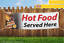 Hot Food Served Here Heavy Duty PVC Banner Sign 2211 Popularny klasyk