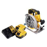 Dewalt Dcs 570 P2 Akku HandkreissäGe 18 V 184 Mm + 2X Akku 5,0 Ah + LadegeräT