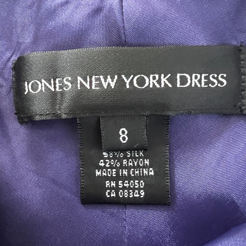 Vintage Jones New York Womens Y2K Silk Dress Size 8 Burnout Fairy Asymmetric - Picture 10 of 12