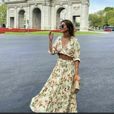 green emerald velvet dress Zara Floral Print Plisse Tier Dress  Gina Bacconi