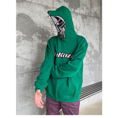 【Kakazzy】Full Zip Hoodie IridescentGreen Kakazzy Full Zip Hoodie IridescentGreen – kakazzy