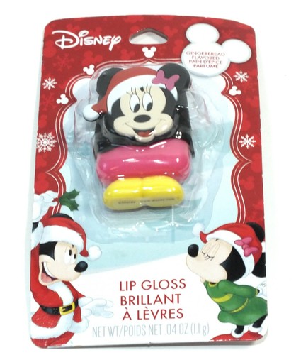 Disney Holiday Lip Gloss Minnie Mouse Santa Hat Christmas Gingerbread Flavor D22 - Picture 11 of 12