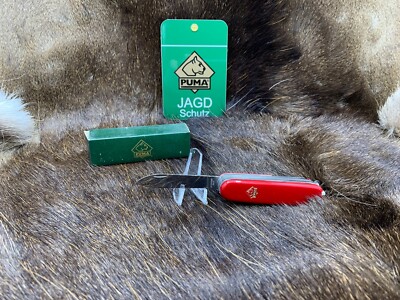1994 / 95 Puma 94497-5801 Offiziermesser  Knife With Pliers & Red Handles Mint +