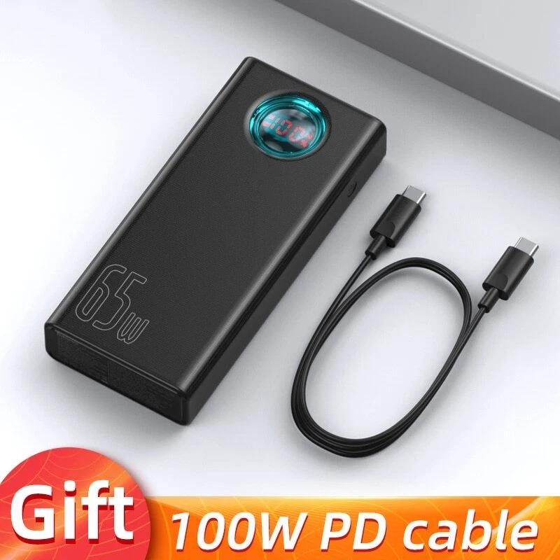 Baseus Power Bank 30000mAh /20000 PD 65W QC4.0 Schnellladung USB Externer Akku