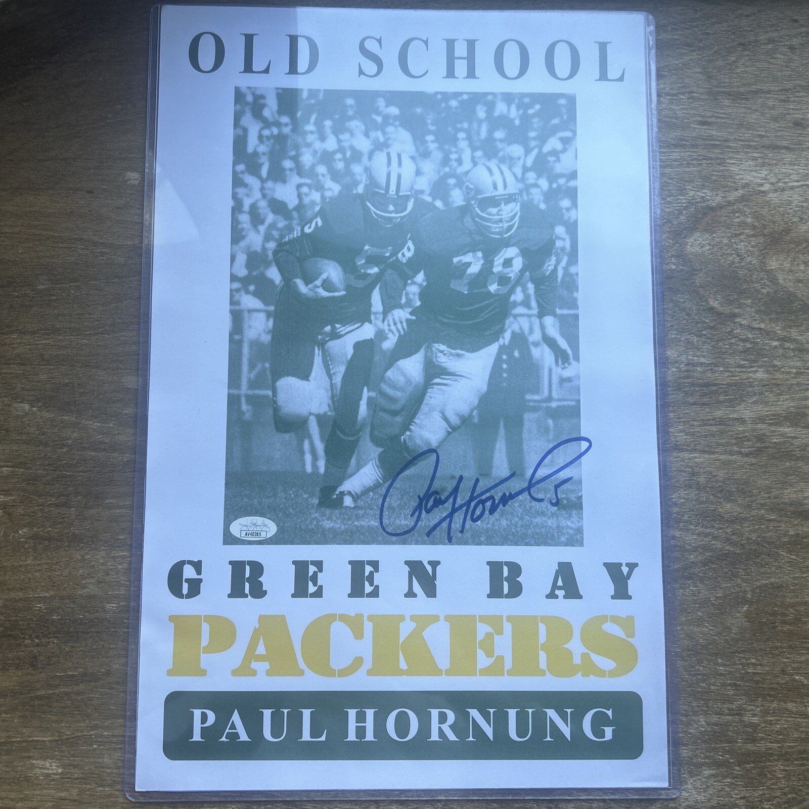 Paul Hornung Autographed Signed Green Bay Packers 17x11 Poster JSA 