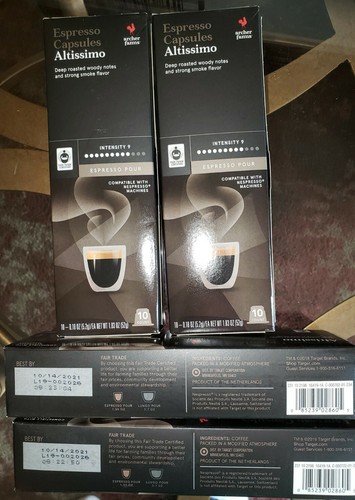 Archer Farms Espresso Capsules Altissimo (Lot of 4) - 40 Count - BB 10/21 - Afbeelding 2 van 2