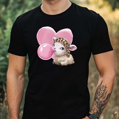 T-Shirt Herren Tier mit Kaugummi Motiv Baumwolle Größe XS bis 5XL