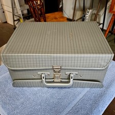 Vintage 60 Slot Cassette Tape Holder Storage Carrying Case Double Sided - Gray