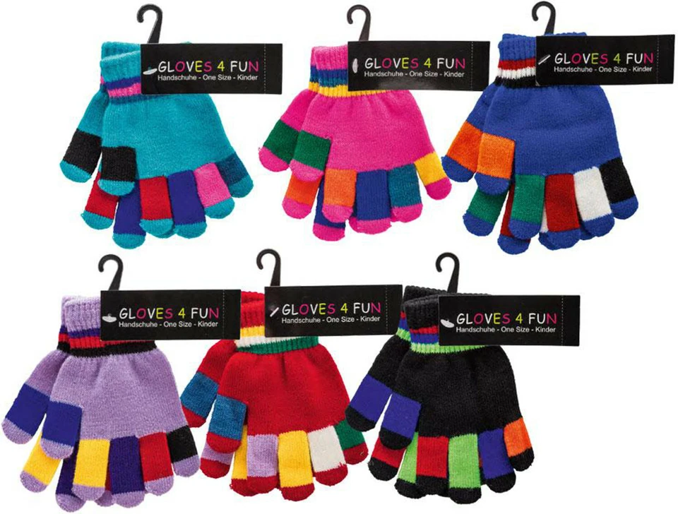 WOWERAT Handschuhe für Kleinkinder Fingerhandschuhe bunt Strickhandschuhe Mädchen Jungen