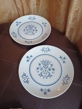 2- Homer Laughlin Sheffield Provincial Blue Delft Plate 10" U.S.A.