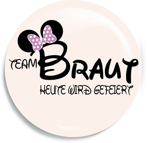 JGA Hochzeit Buttons 38mm/59mm Die Braut die sich traut Feiern Junggesellinnen - Bild 8 von 13