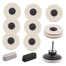 13Pcs 3" Compressed Wool Fabric Disc Felt Polishing Buffing Pads Wheels