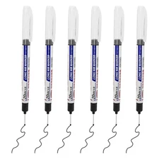 6PCS Deep Hole Marker Pens，Waterproof Construction Markers Marking Tool, Perm...