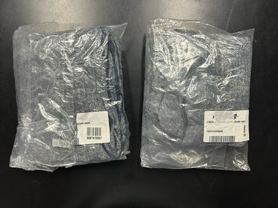 Pair of RH Restoration Hardware Erased Jacquard Linen Euro Size Sham Indigo Blue