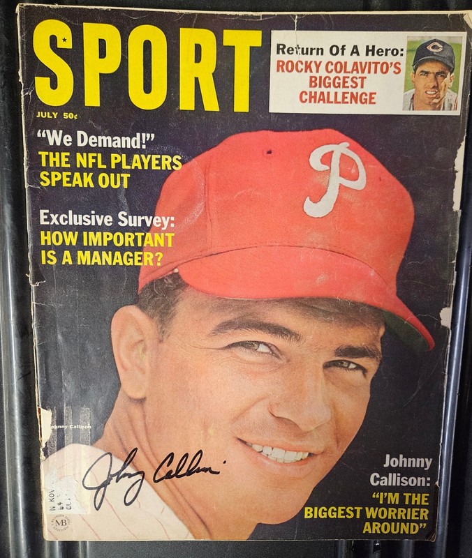 Johnny Callison Twice Signed July 1965 Sport Magazine