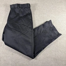 Perry Ellis Portfolio Pants Mens 34x29 Black Flat Front No Iron Dress Slacks