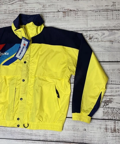 NWT 🟡 Vintage Team Suzuki Jacket Mens L LARGE Yellow 90s Motosports Bike Riding image 3