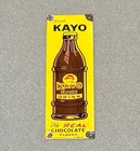 VINTAGE 1942 KAYO SODA COLA DOOR PALM PUSH PORCELAIN SIGN GAS OIL CAR MOTORCYCLE