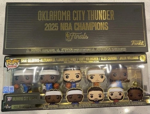Funko Pop 2025 Limited Edition Oklahoma City Thunder NBA Champions