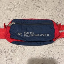 Vintage Rossignol Ski Fanny Bag Waist Pack w/ Adjustable Strap Blue Red