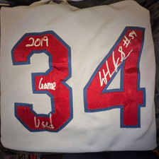 Ethan Hankins Signed Game Worn Mahoning Valley Scrappers Jersey Indians #1 Pick