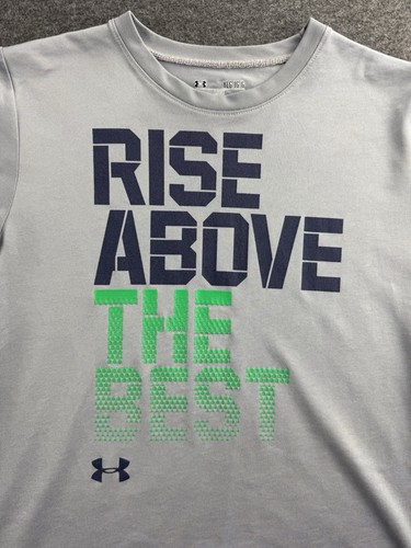 Under Armour UA Set Of Two T Shirts Boys Size YLG Short Sleeve Wicking Stretch - Picture 13 of 24