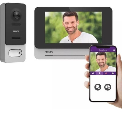 Philips WelcomeEye Wireless Video-Türsprechanlage Bluetooth  7 Zoll DES 9920 WDP