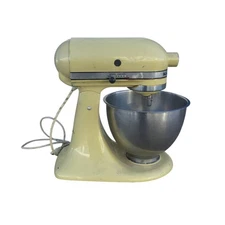 Vintage KitchenAid Model K45 Stand Mixer Harvest Gold  Tilt Head Hobart Era