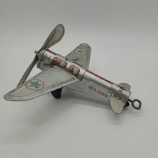 Vintage Tin Toy Airplane  GR5-4065 Skyranger Japanese Parts Or Repair 