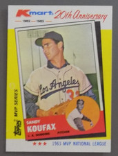 Sandy Koufax Los Angeles Dodgers K-MART 20th Anniversary 1963 NL MVP