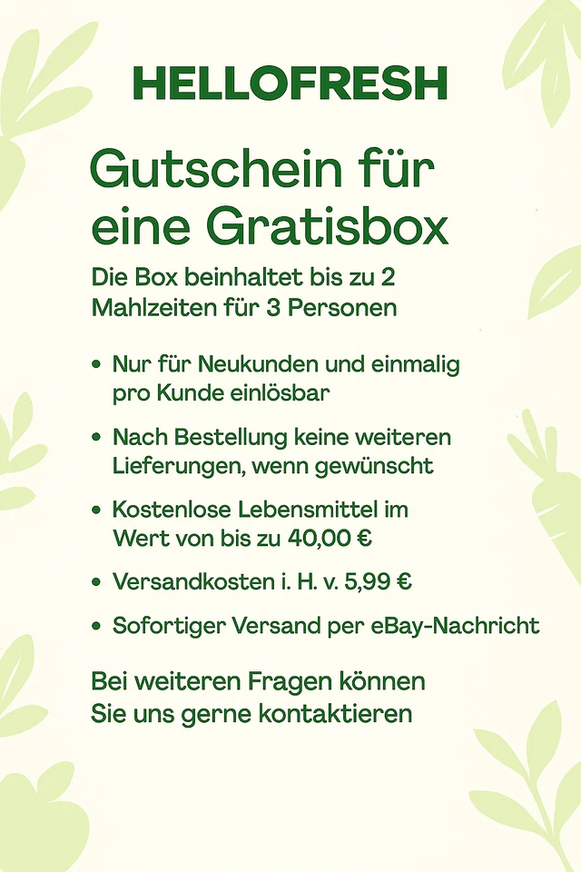 Hello Fresh Gratis Kochbox Gutschein (2 Mahlzeiten für 3 Personen) - Bild 3 von 3