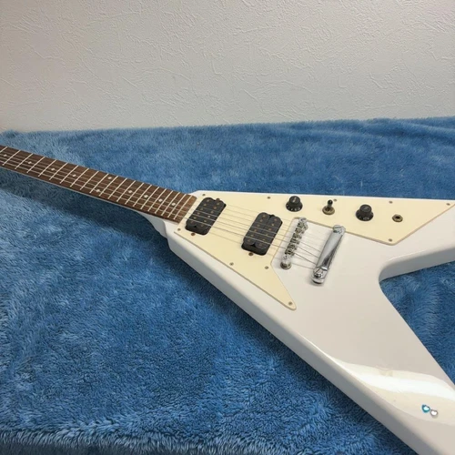 Epiphone Flying V Solid White Electric Guitar Used From Japan