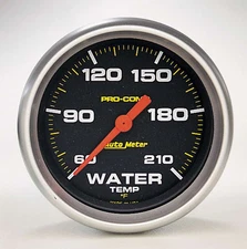 Autometer 5469 Pro-Comp Gauge, Low Water Temperature Gauge, 2-5/8", 60-210 F,