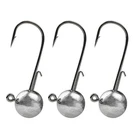 50Pcs Round Rig Jig Heads Fishing Hook Crappie Bass Trout Lure Swimbait Jig Head