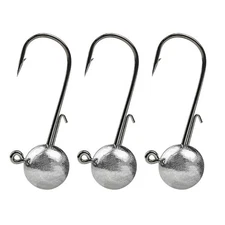 50Pcs Round Rig Jig Heads Fishing Hook Crappie Bass Trout Lure Swimbait Jig Head