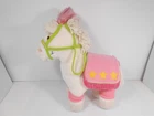 1984 Coleco Cabbage Patch Kids Circus Show Pony White Plush Horse Pink Saddle