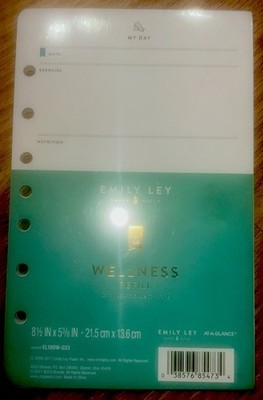 AT-A-GLANCE 5.38'' x 8.5'' Emily Ley Wellness Refill (EL100W-033)