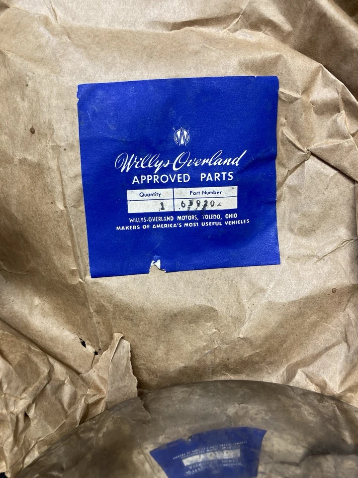 4 Original NOS 1941 1942 WILLYS AMERICAR HUBCAPS Willy's Overland Vintage Jeep - Image 3 of 4