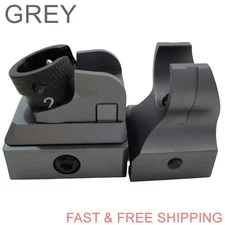 Gray T actical Aluminum Alloy Low Profile Front & Rear Sights For P icatinny